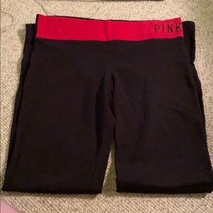 Pink Ohio State yoga pants